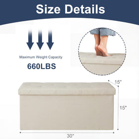 DUMOS storage ottoman beige entryway storage keeps shoes organized.