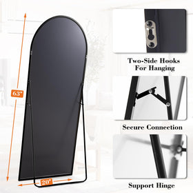 DUMOS three-placement mirror supports standing, leaning, or wall mounting to fit any space.