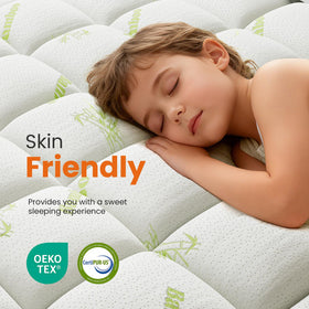 DUMOS topper breathable material helps maintain a dry, comfortable sleep surface