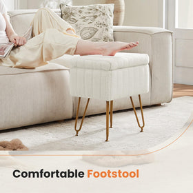 DUMOS vanity stool multifunctional use as footrest or vanity chair