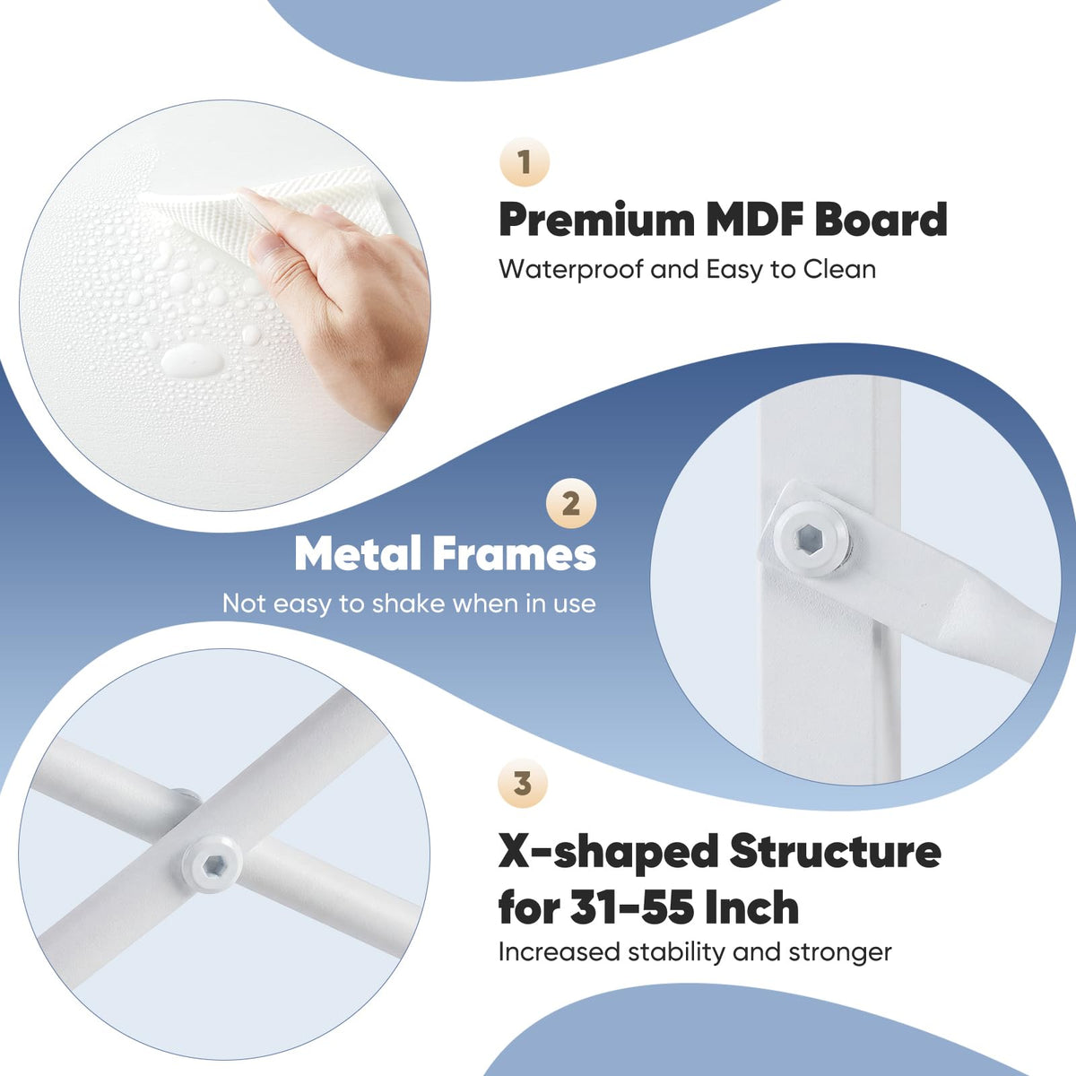 DUMOS X-brace reinforcement frame provides stable typing sessions