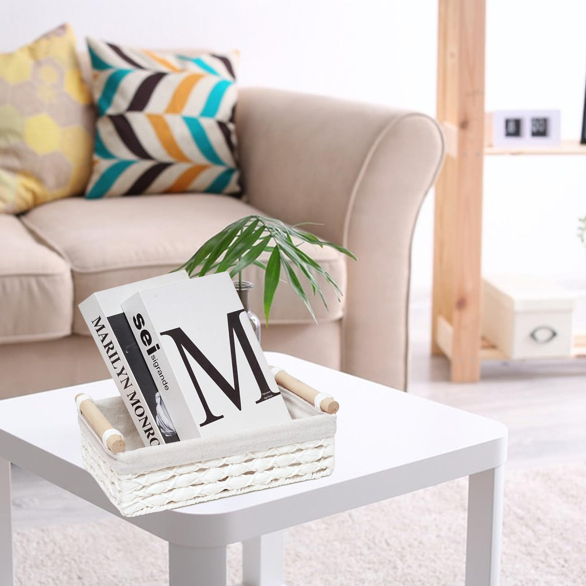 DUOER multi use basket used in bathroom and living room