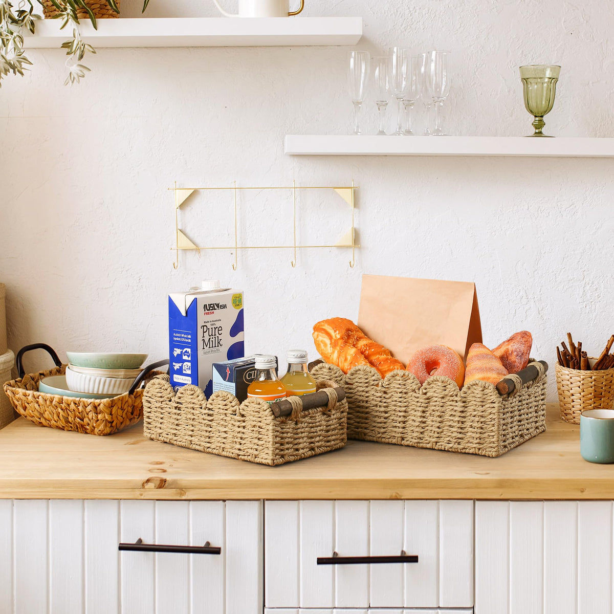 DUOER gift-worthy basket makes a thoughtful handmade present for home organizers.
