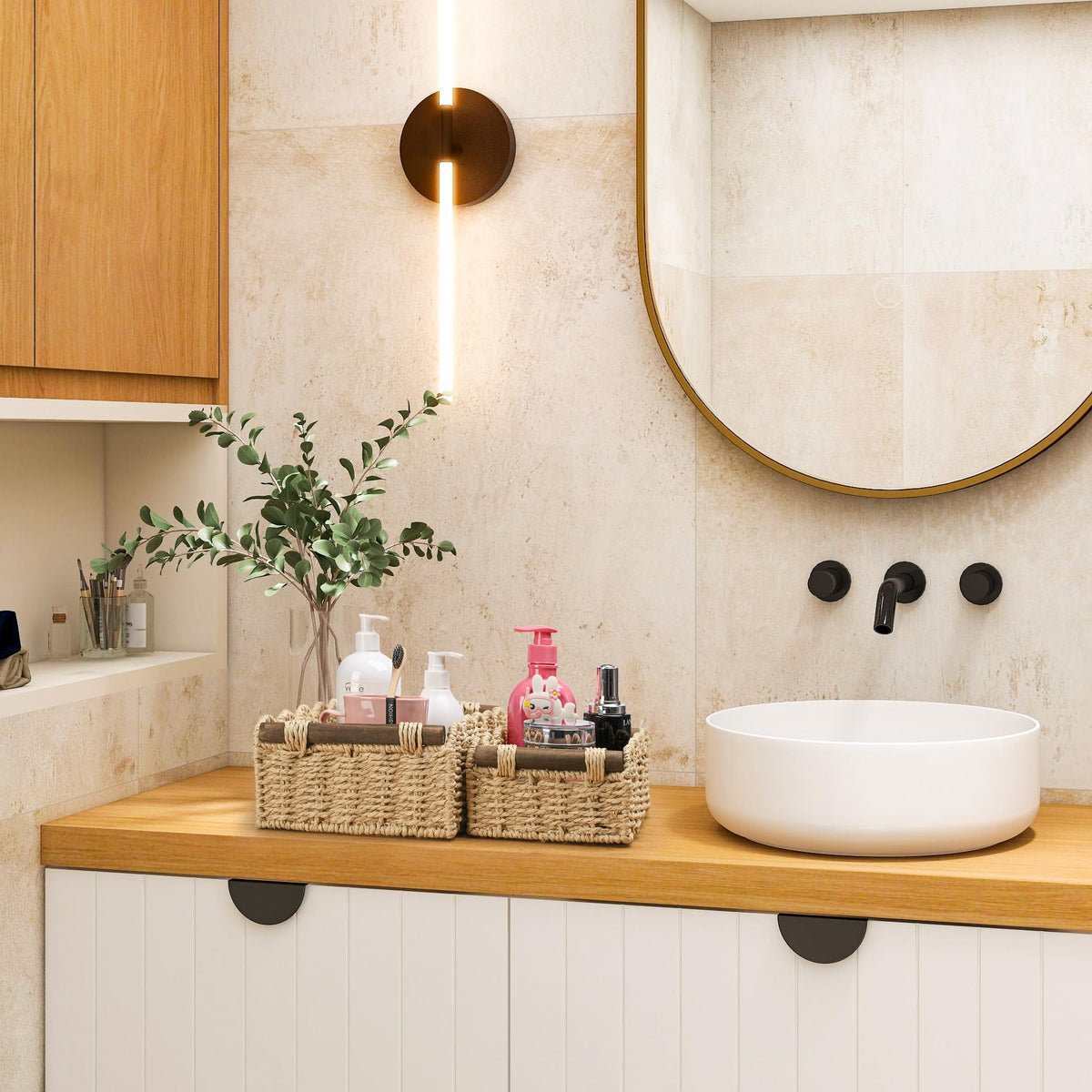 DUOER handmade paper rope bin adds texture and warmth to any room.
