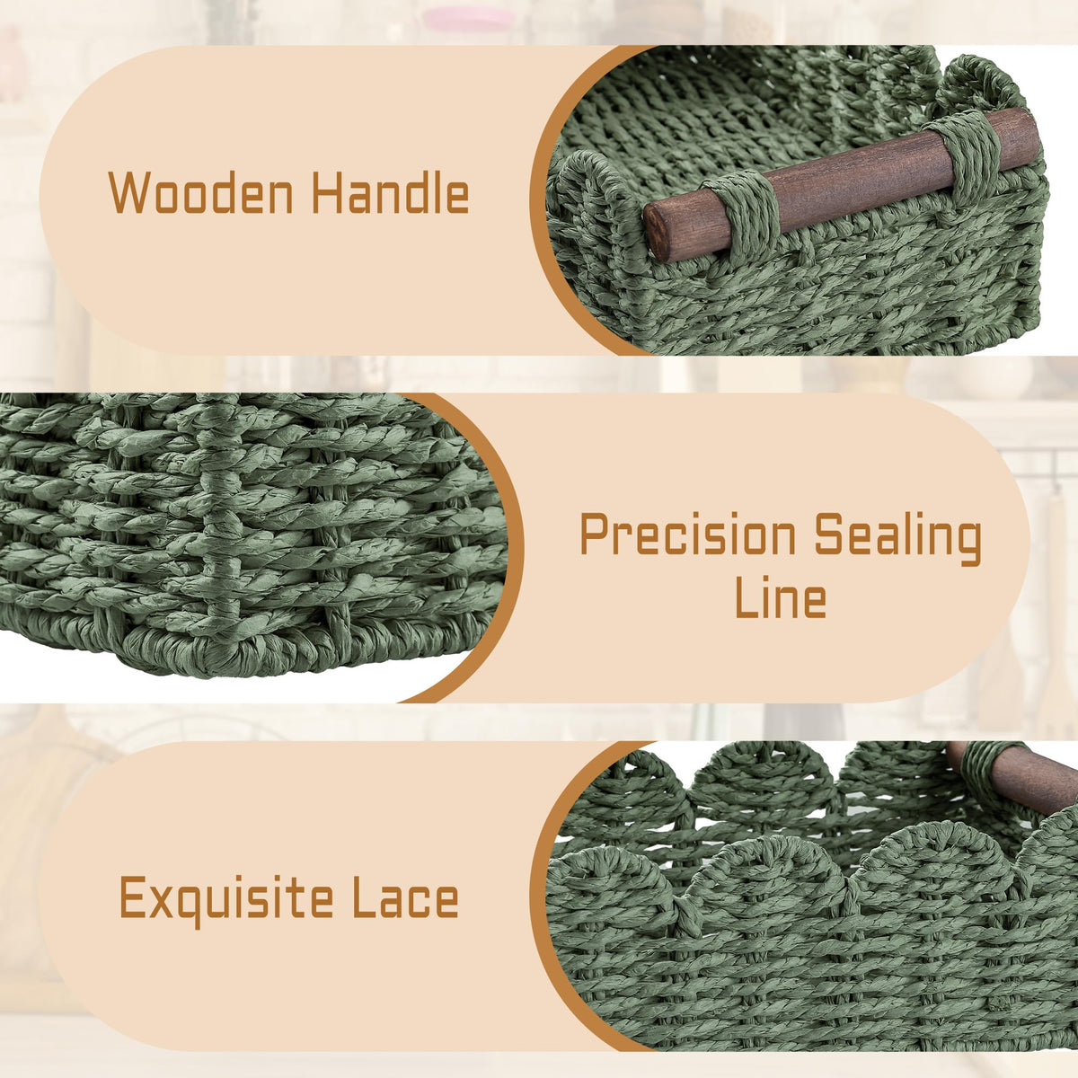 DUOER handmade paper rope weave detail highlights craftsmanship.