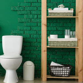 DUOER storage basket on a countertop holding toiletries.