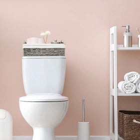 DUOER compact design wicker basket fits narrow spaces in bathrooms and desks.