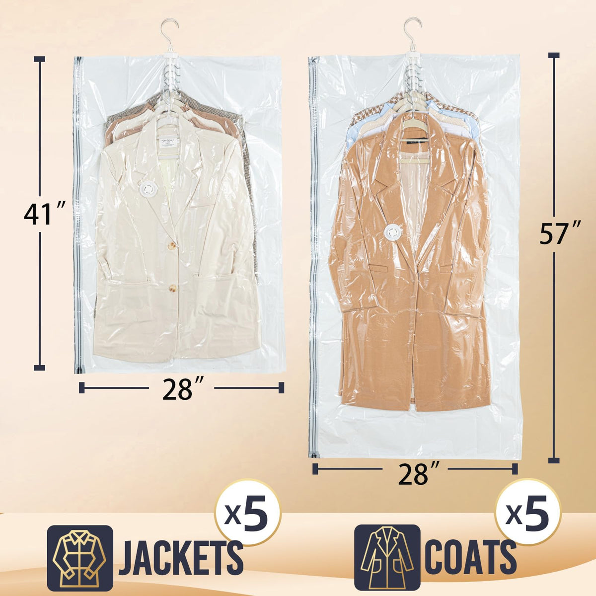 DUORAN 5-layer protection material highlights waterproof and dustproof garment protection.