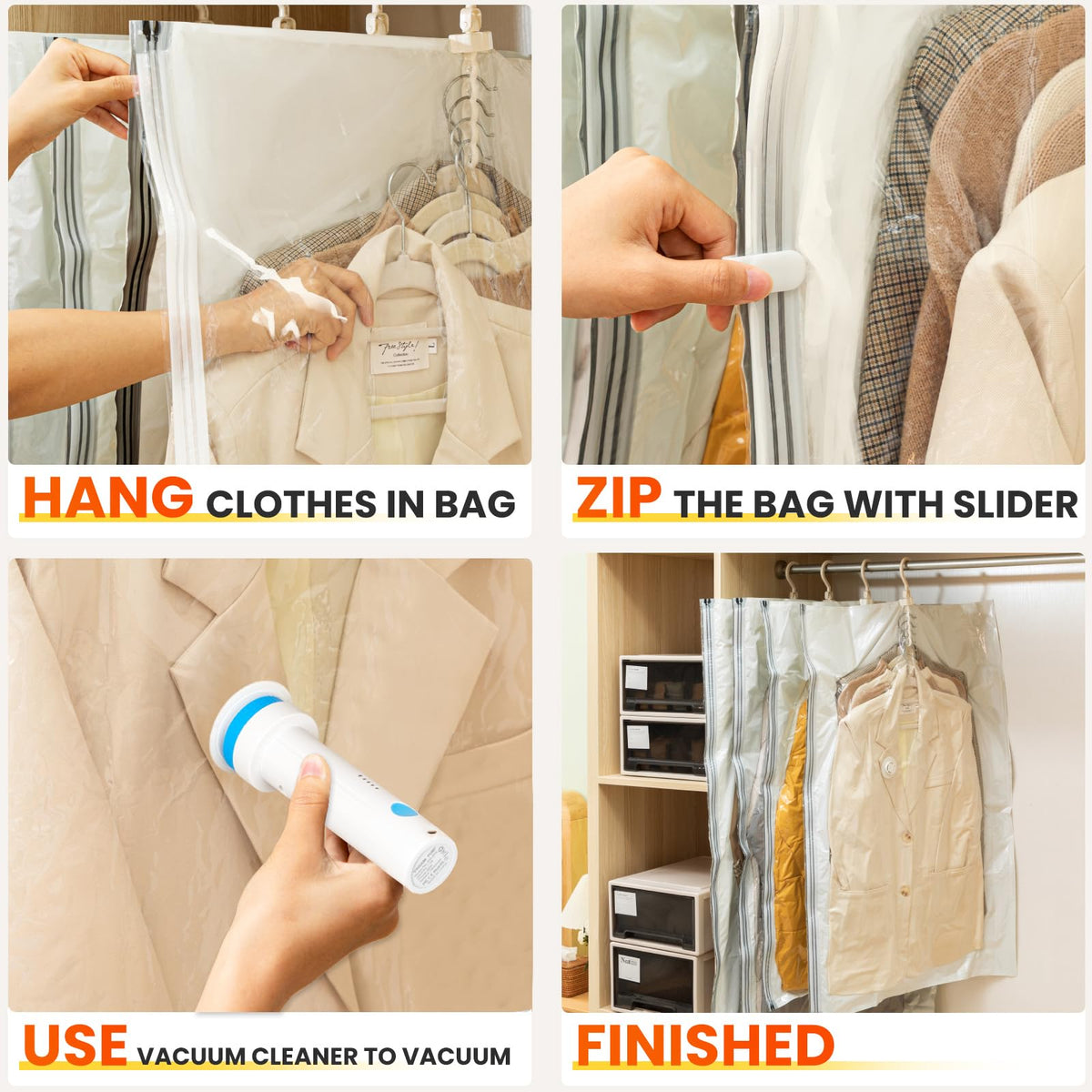 DUORAN compact system reduces luggage bulk for trips without sacrificing clothes.