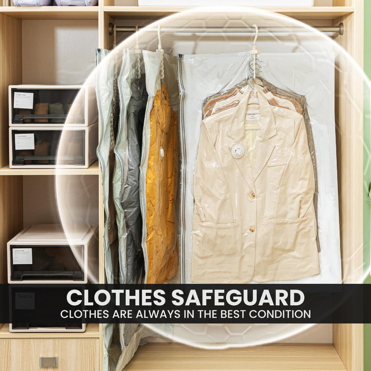 DUORAN handy solution for coats and outerwear during seasonal storage.