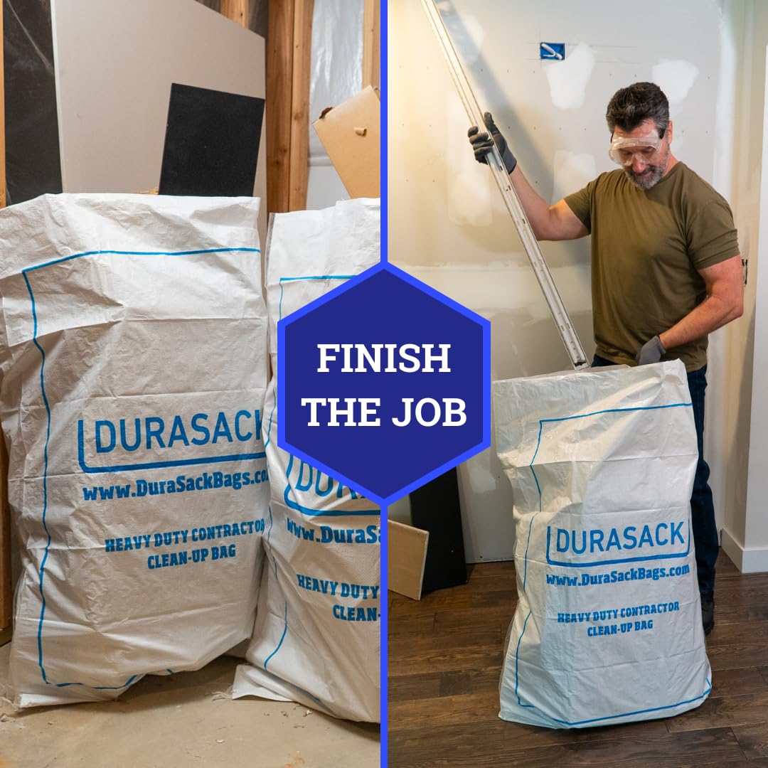 DURASACK 30 x 45 inch bags help contain up to 100 pounds of dry material.