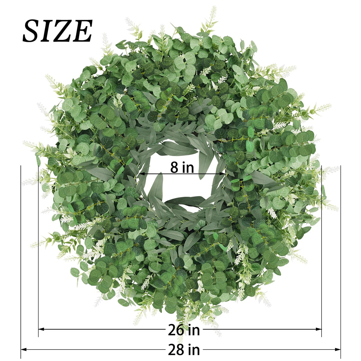 Dushle farmhouse decor wreath brightens interiors with vibrant green layers