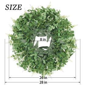 Dushle farmhouse decor wreath brightens interiors with vibrant green layers