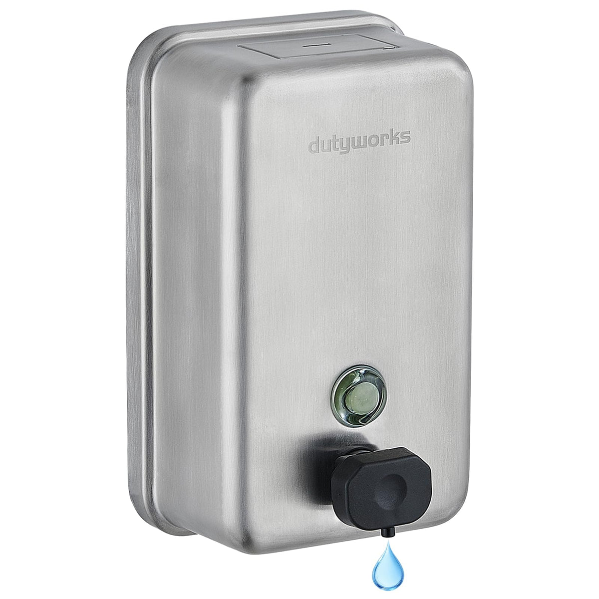 DUTYWORKS 1100ml wall-mounted dispenser in stainless steel for high-traffic bathrooms