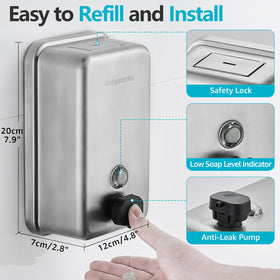 DUTYWORKS wall mount plate and screws for quick installation