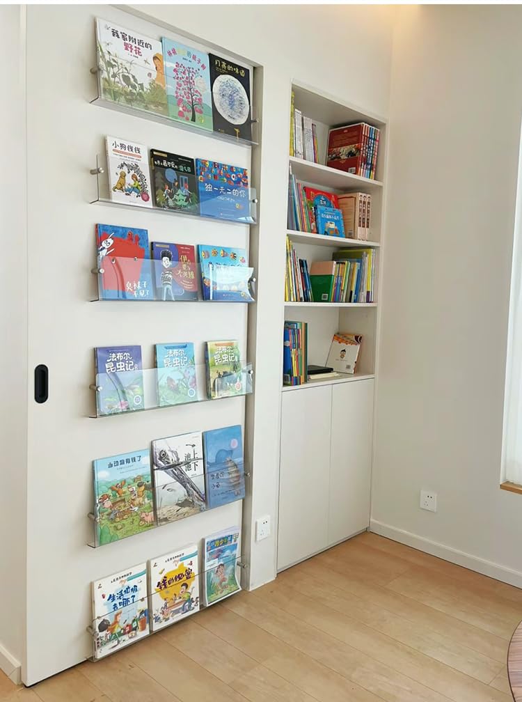 DuvinDD wall-mounted reading display keeps literature within reach.