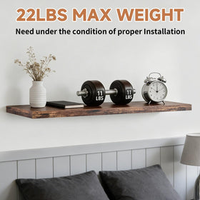 Duvique Easy Install Floating Shelves set of 3 on wall in neat display