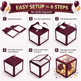 Duwagtry 4x12-inch balloon boxes provide a sturdy display
