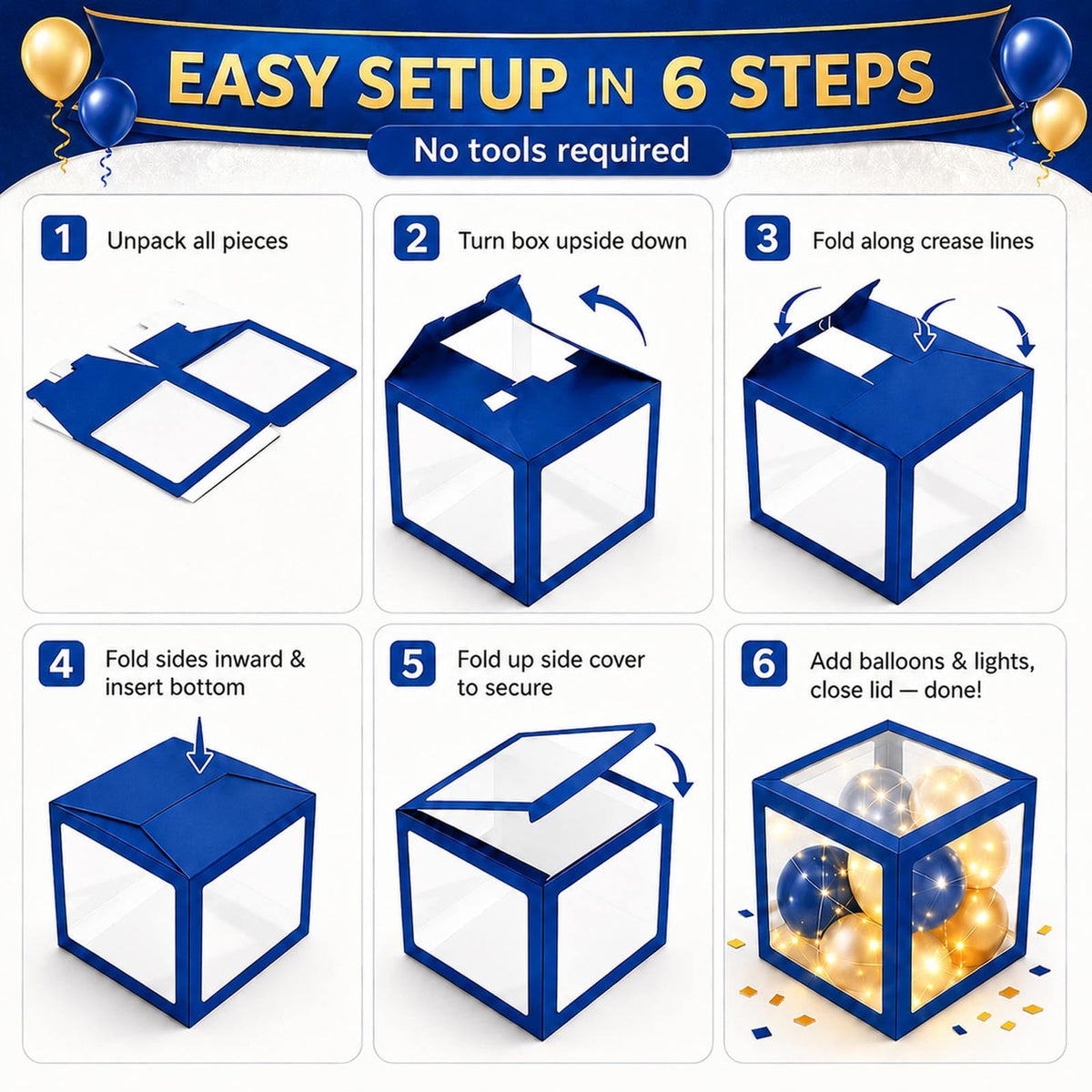 Duwagtry balloon mix with printed Congrats Grad and confetti for depth