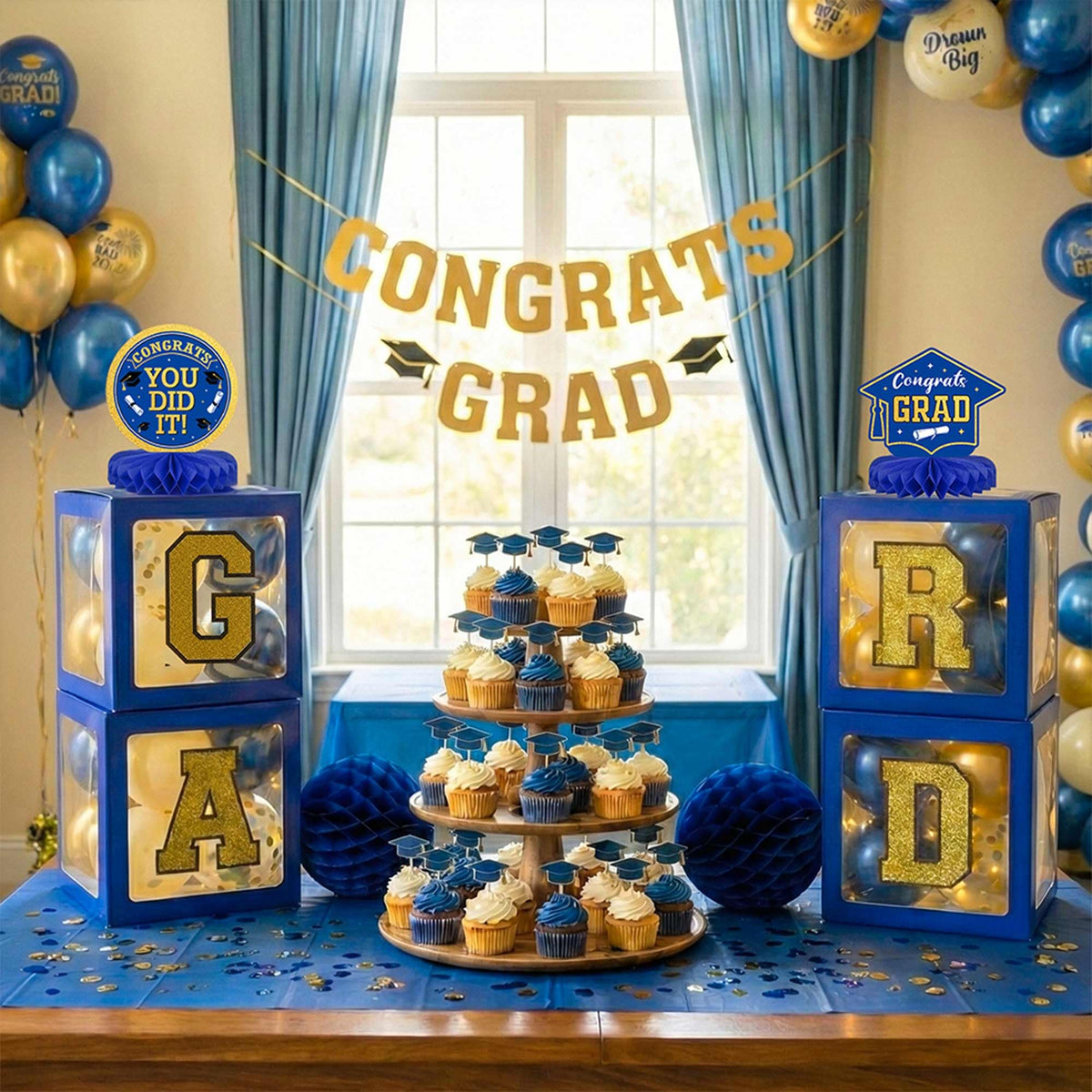 Duwagtry graduation backdrop kit helps create a photo-ready setup quickly