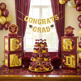 Duwagtry graduation backdrop setup creates a complete celebration scene