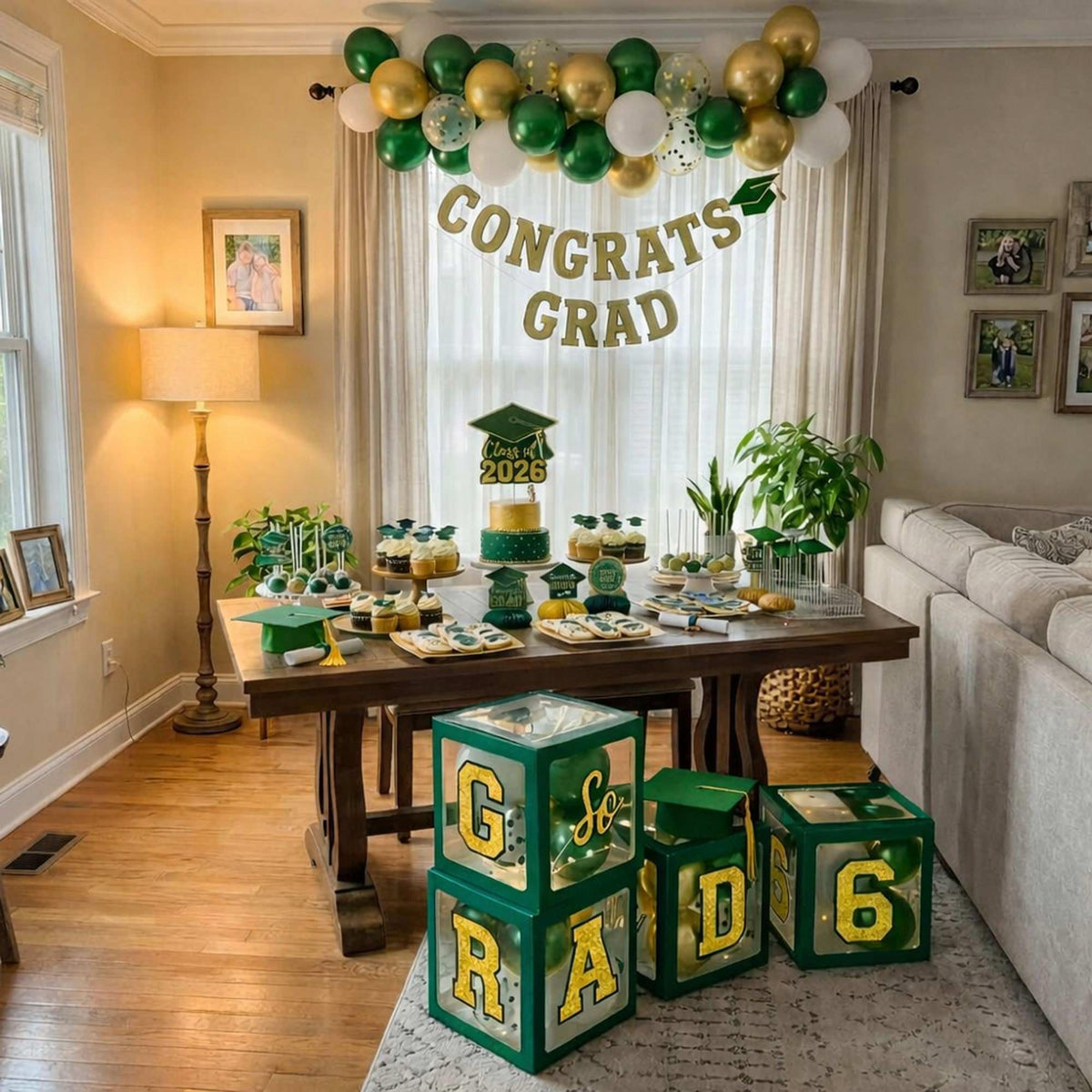 Duwagtry graduation party ideas showcase a cohesive celebration theme.