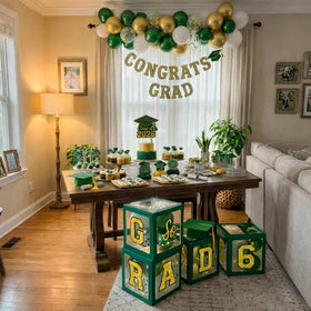 Duwagtry graduation party ideas showcase a cohesive celebration theme.