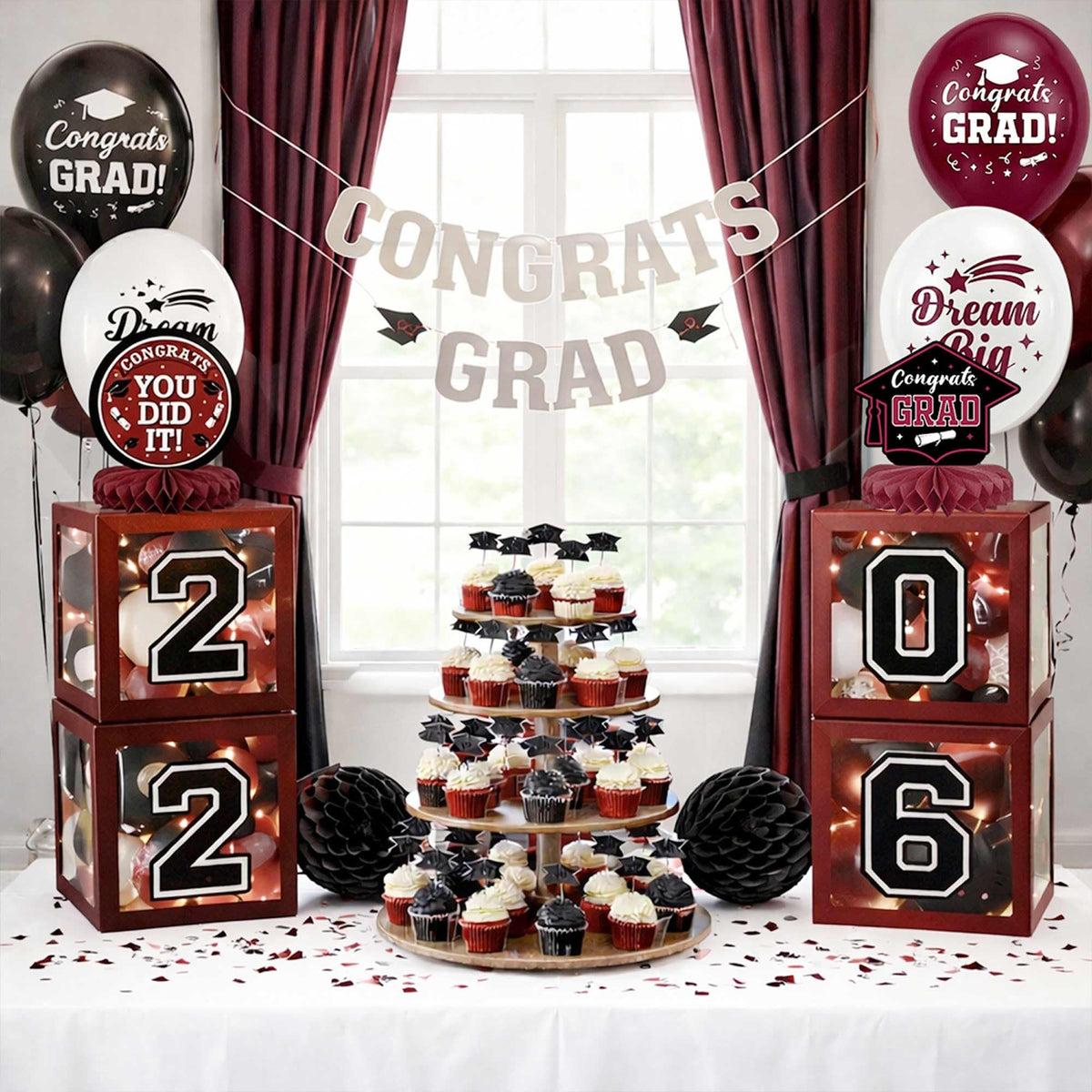 Duwagtry honeycomb table centers accent graduation dessert tables