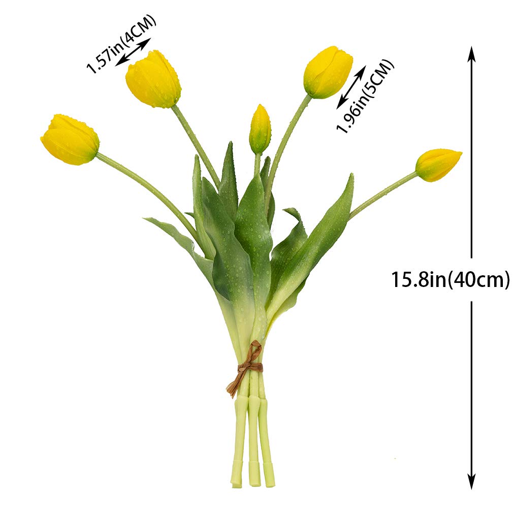 DUYONE artificial tulips dining table centerpiece enhances everyday meals with natural feel