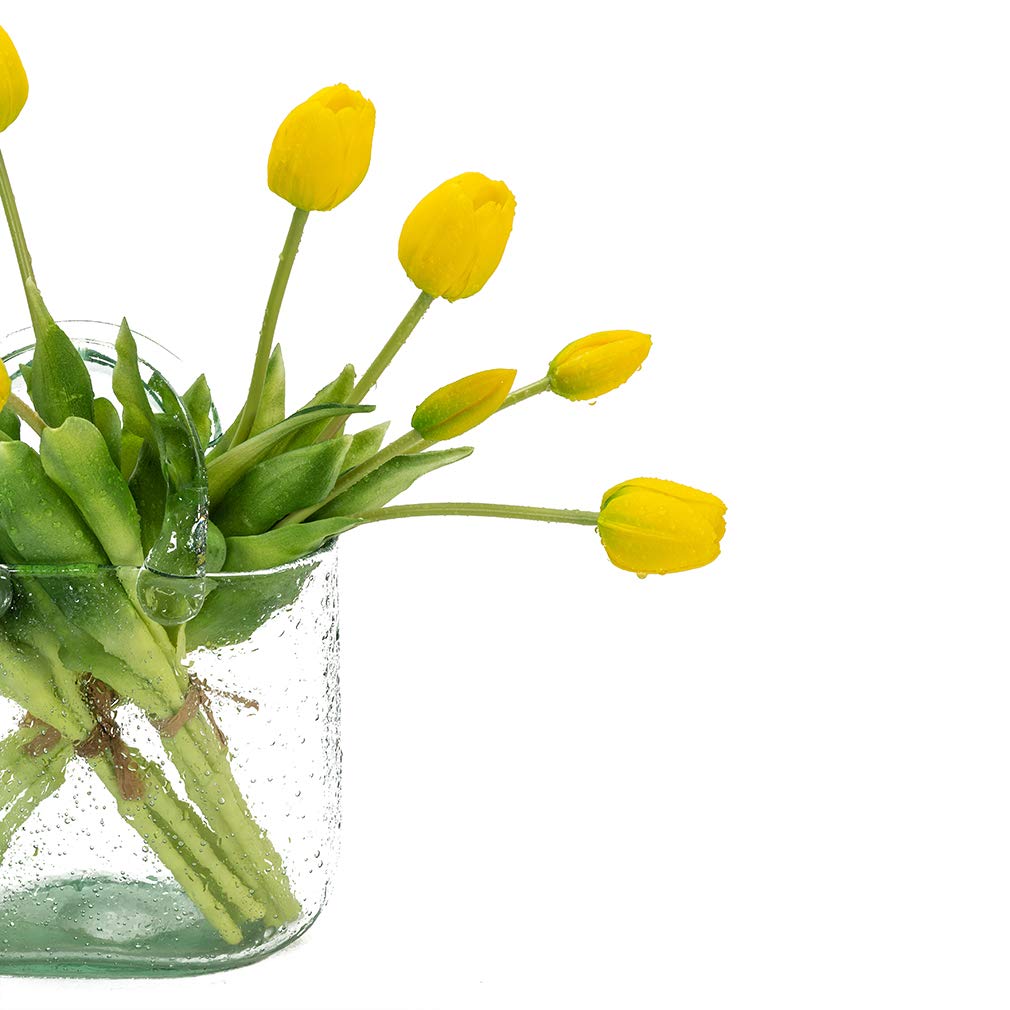 DUYONE artificial tulips office decor adds fresh flair to desks and shelves