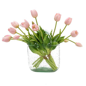 DUYONE artificial tulips bouquet with soft-touch petals for elegant home decor
