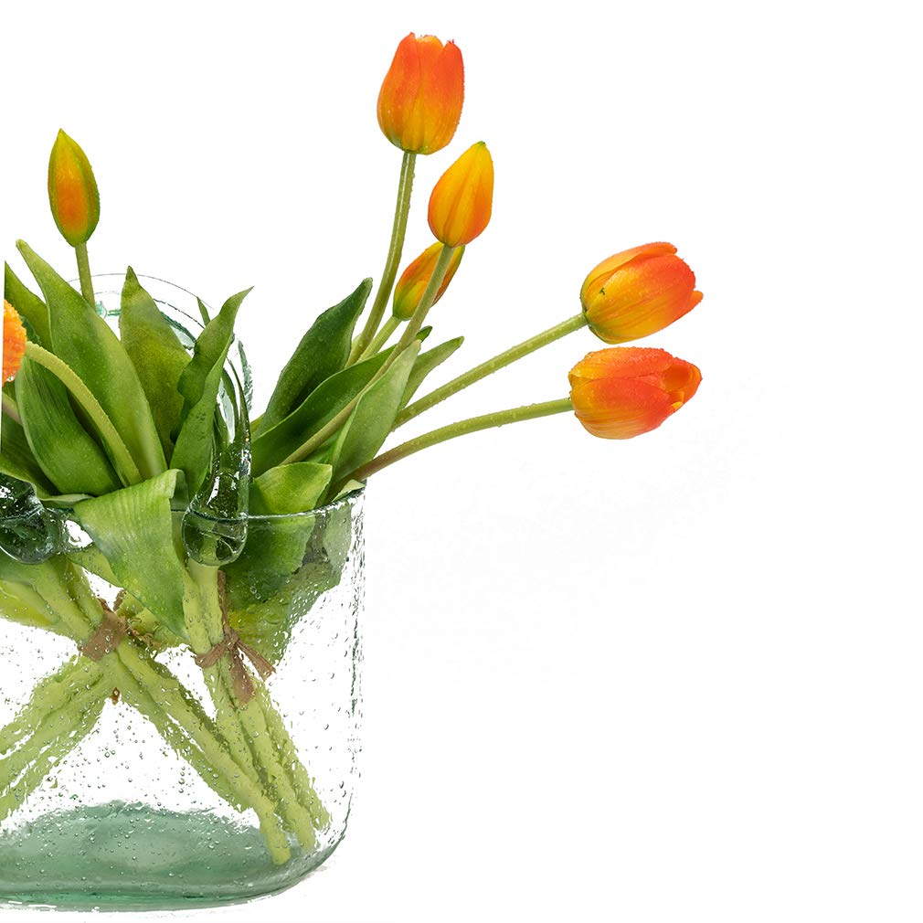 DUYONE artificial tulips with water-sprayed look enhances realism