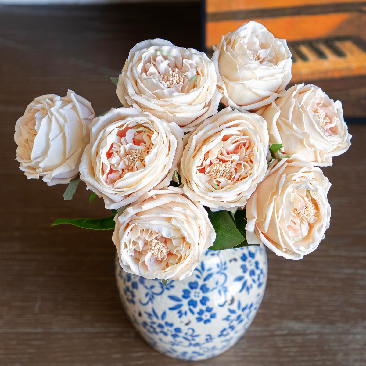 DUYONE Austin rose latex flower with lifelike texture for elegant centerpieces