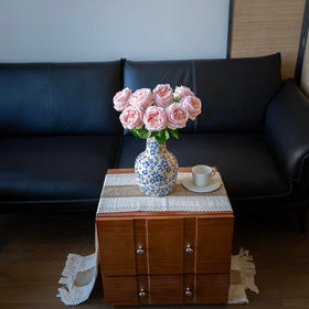 DUYONE light pink peonies four-stem set for arrangements.