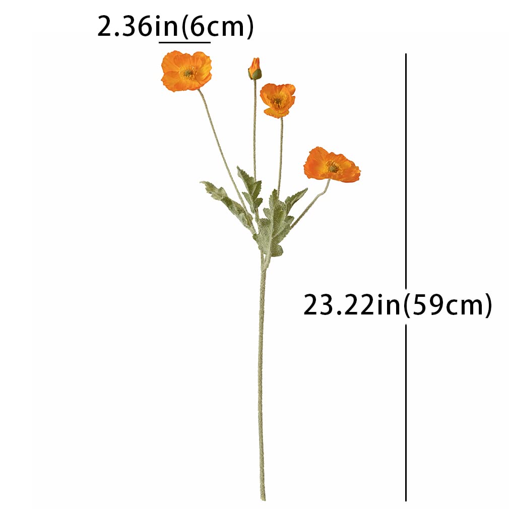 DUYONE orange poppy wedding decor setup for tables and venues