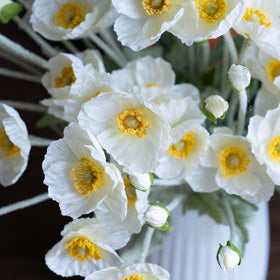 DUYONE white poppy centerpiece ideas for table styling
