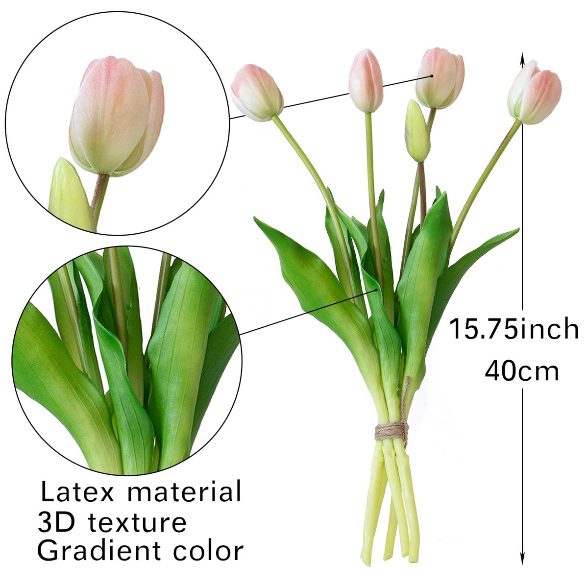 DUYONE tulip bouquet on dining table showcases durable, maintenance-free home decor.