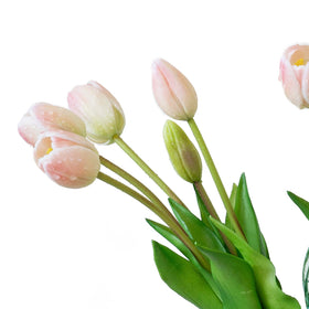 DUYONE latex tulips with iron-wire stems for easy reshaping.