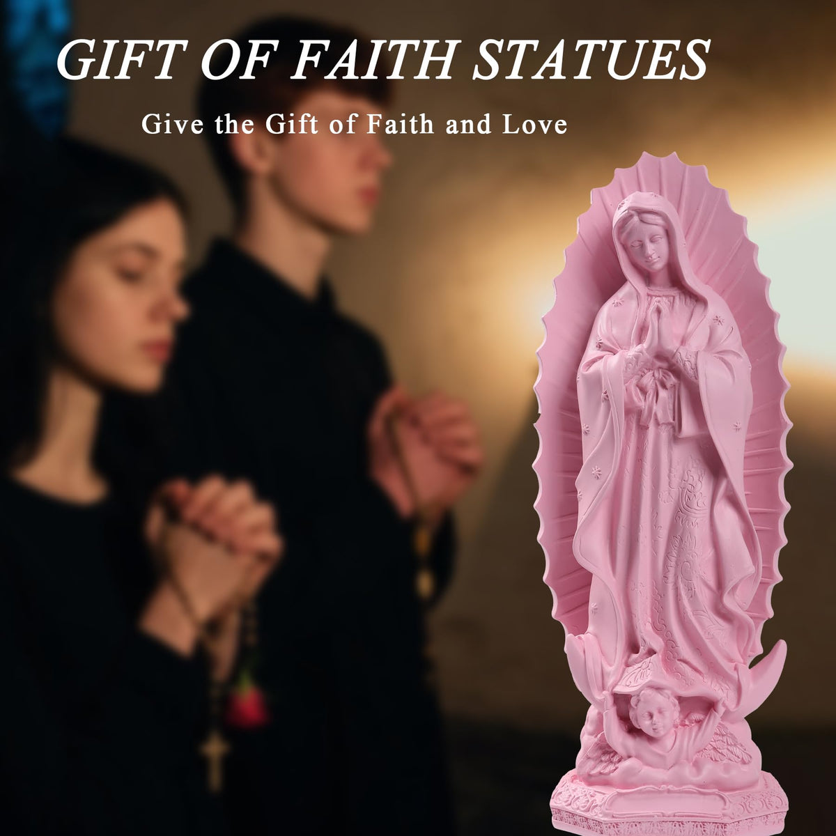 Dvehdbay durable resin Mary statue resists wear for lasting home devotion.