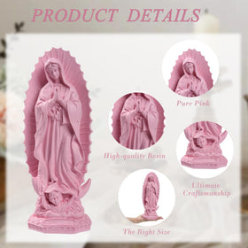 Dvehdbay hand-painted resin Virgin Mary statue emphasizes durability for daily prayer.