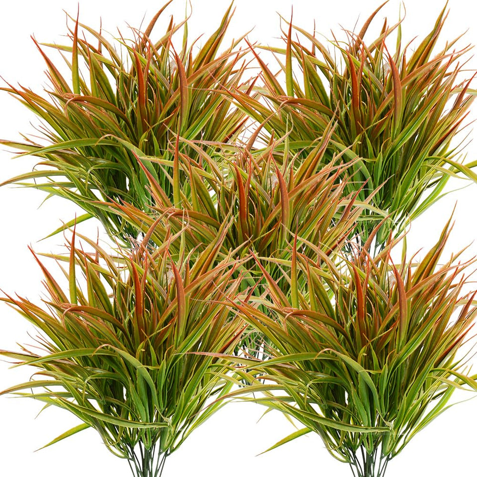 DVGUN 12 bundles artificial outdoor plants ensemble with realistic texture and sturdy stems.