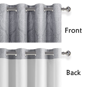DWCN Damask-pattern curtains with color-fast gradient design.