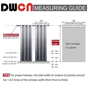 DWCN Machine-washable curtains for simple cold-water cleaning.