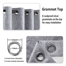 DWCN Grey 2-panel set enhances living room or bedroom decor.