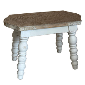 Dwellington wooden step stool placed beside a bed for easy access at night