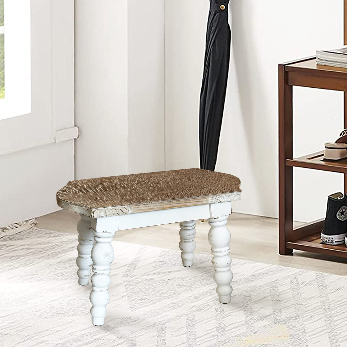 Dwellington wooden step stool easy to assemble without tools