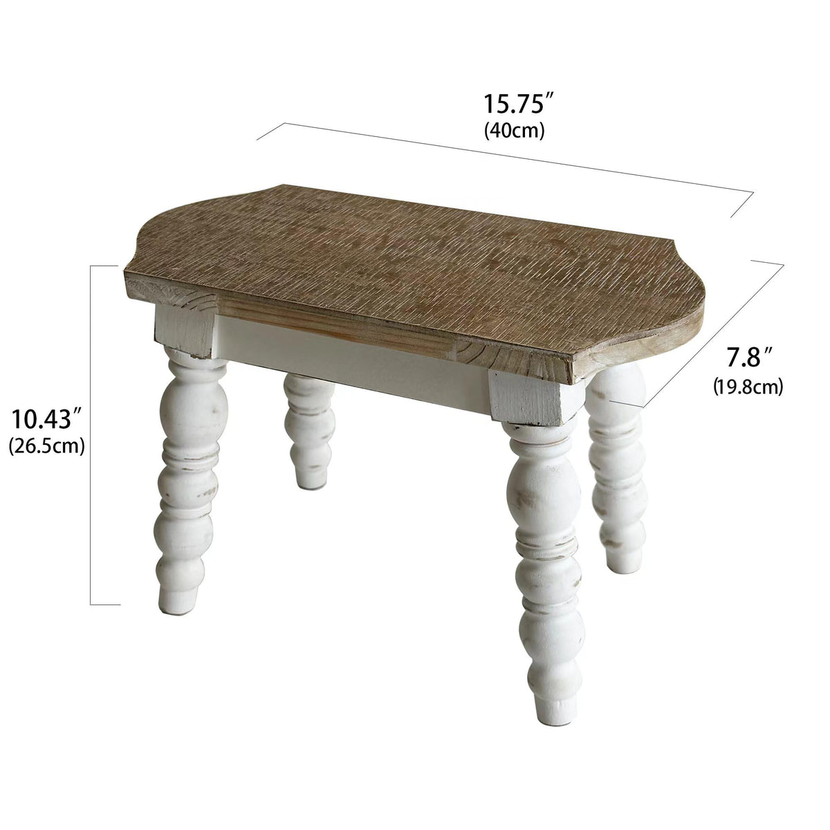 Dwellington stool in entryway adds vintage farmhouse charm and function