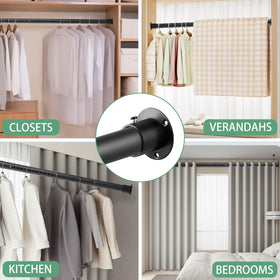 DwelSpire rod in use in closet or bathroom for extra space.