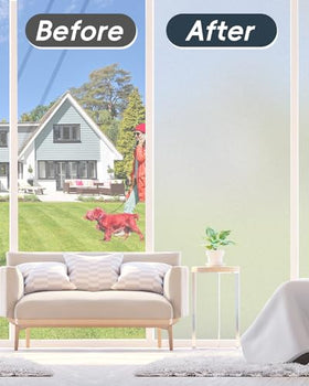 Dwersty frosted film providing heat control for comfortable interiors