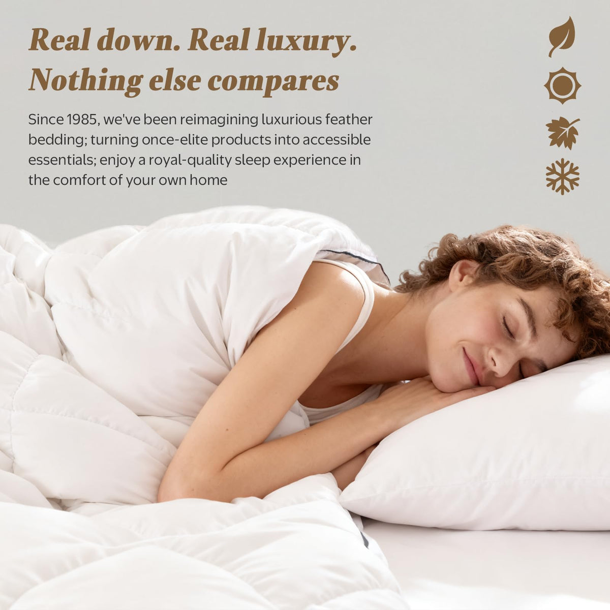 DWR comforter ties detail for secure duvet attachment and easy layering